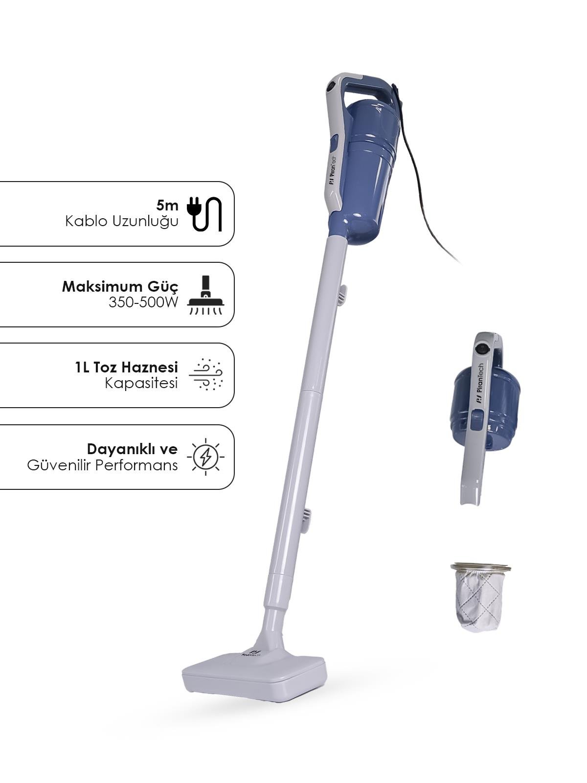 EK340 Torbasız Dikey Elektrikli Süpürge