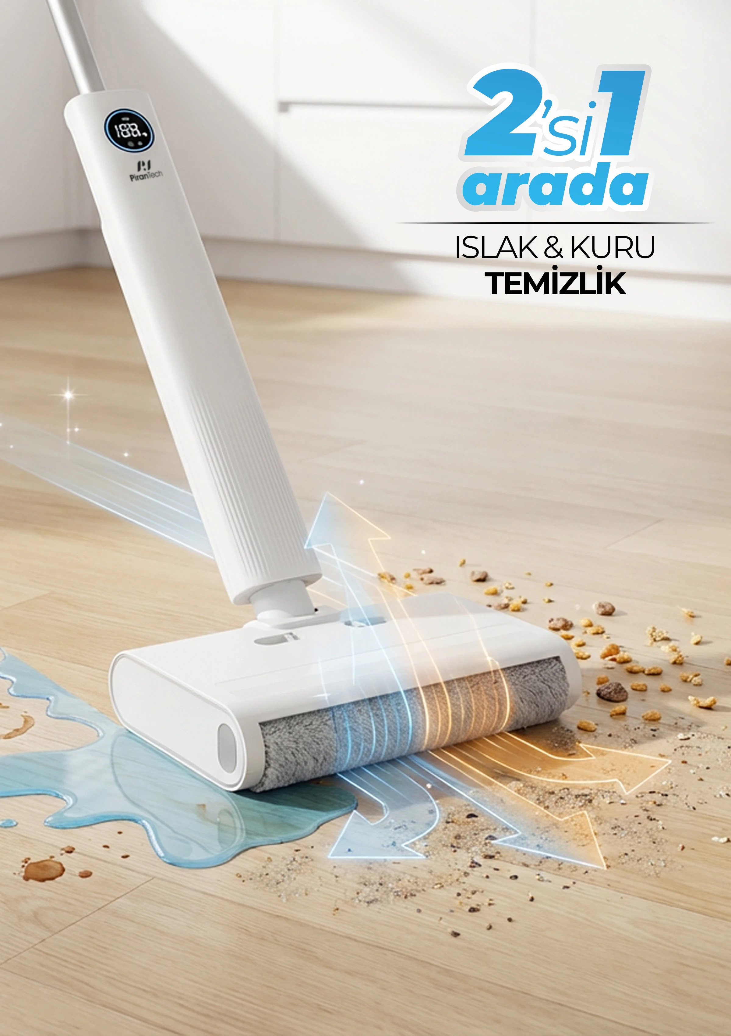 PiranTech M-210 Islak & Kuru Zemin Temizleyici