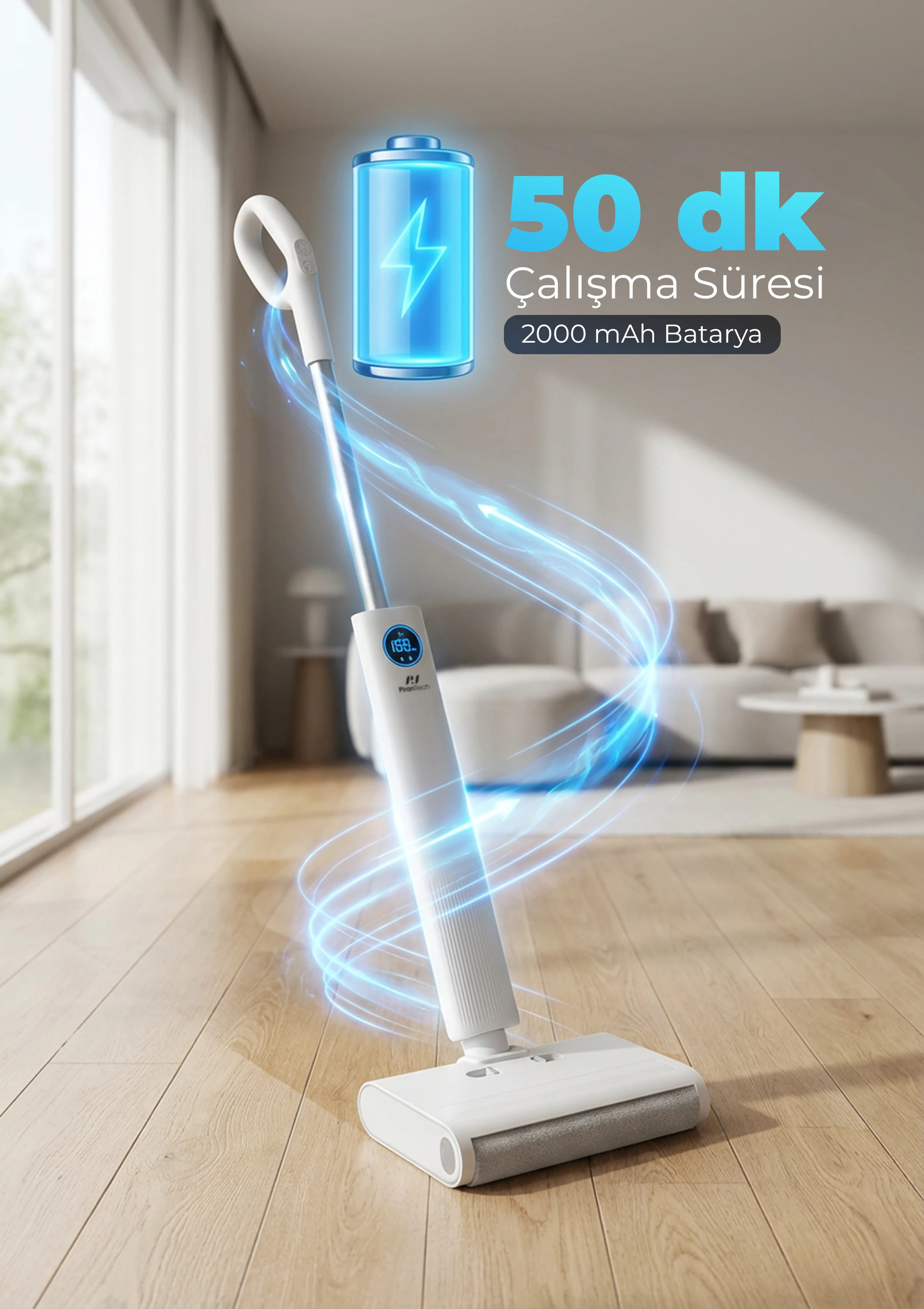 PiranTech M-210 Islak & Kuru Zemin Temizleyici