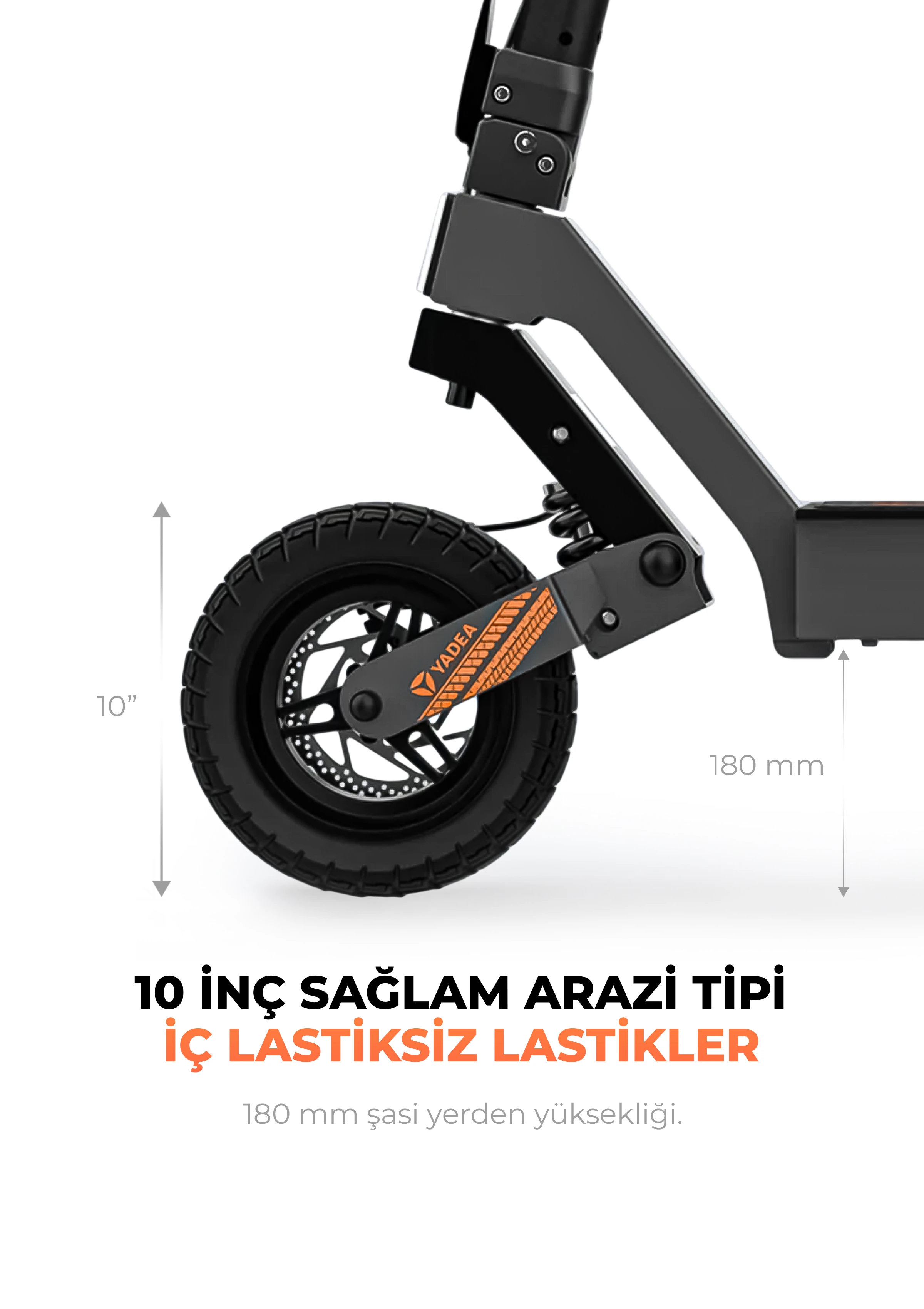 Yadea G10 Elektrikli Scooter 800W-1200W Güç – 50KM Menzil, Dokunmatik Ekran, Çift Süspansiyon