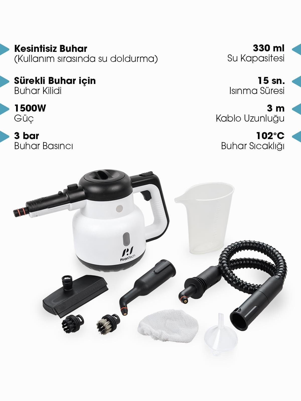 CB-902 Buharlı Temizleyici 1500w 3 Bar Buharlı Temizlik Makinesi