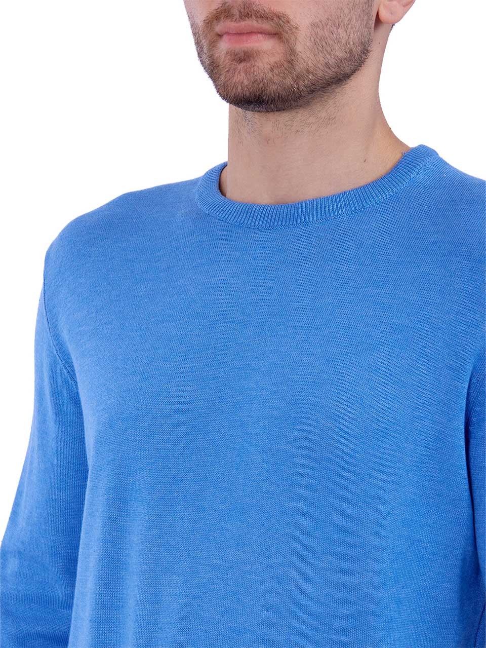 Crew Neck KnitWear Sweater Light Blue
