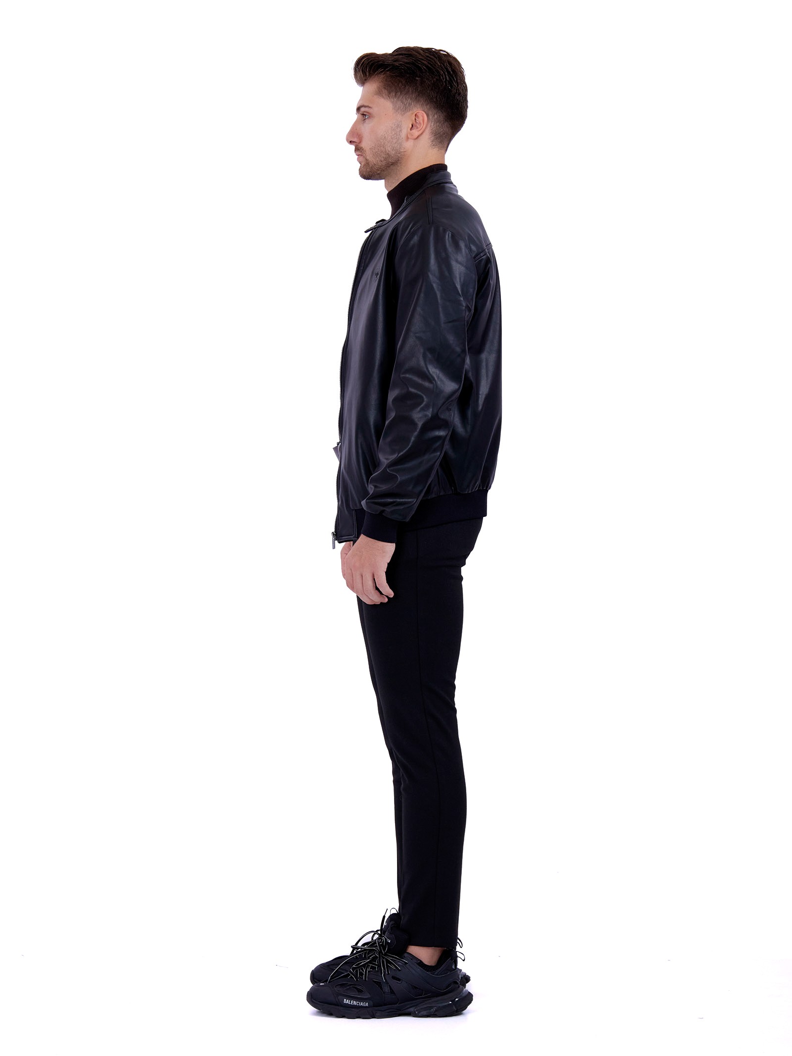 Classic leather jacket Black