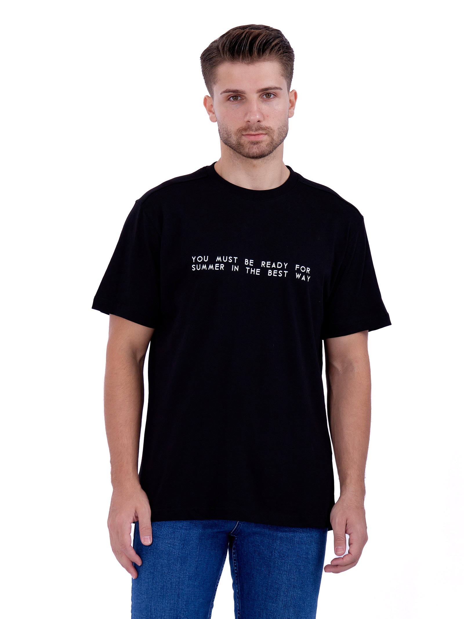 Black Supreme T-Shirt with quote