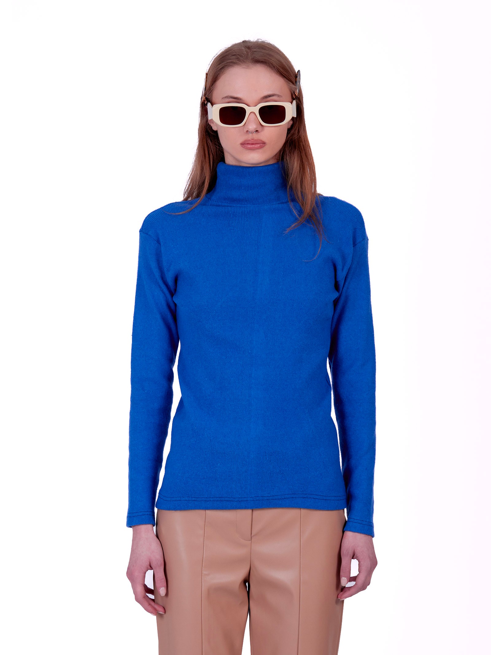 Unisex turtleneck Sweater Blue