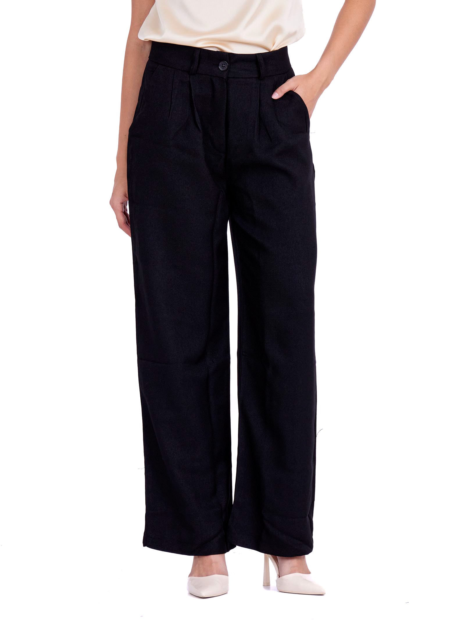 Wide leg classic Trousers Black 