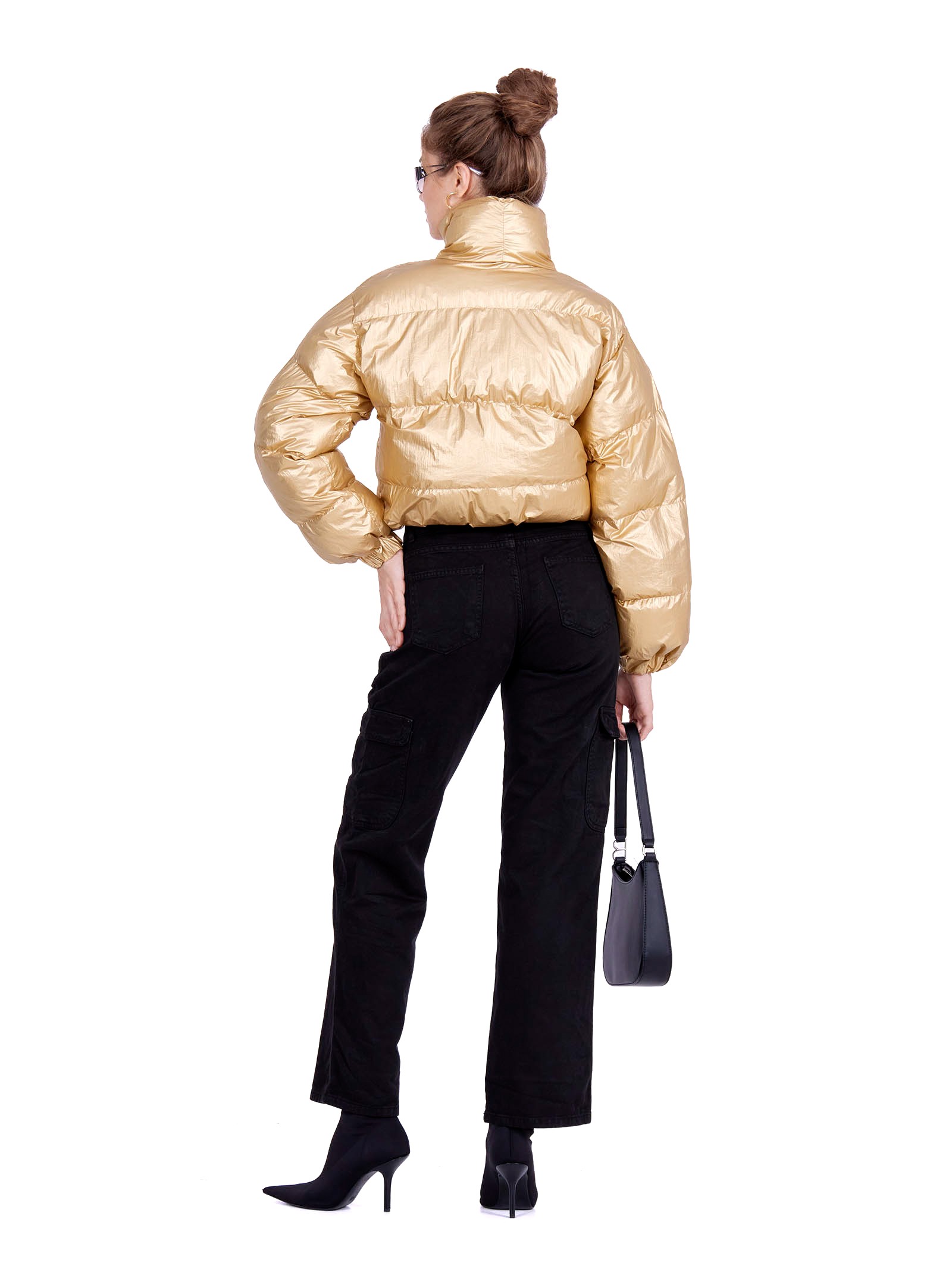 Shiny Puffer Jacket Gold