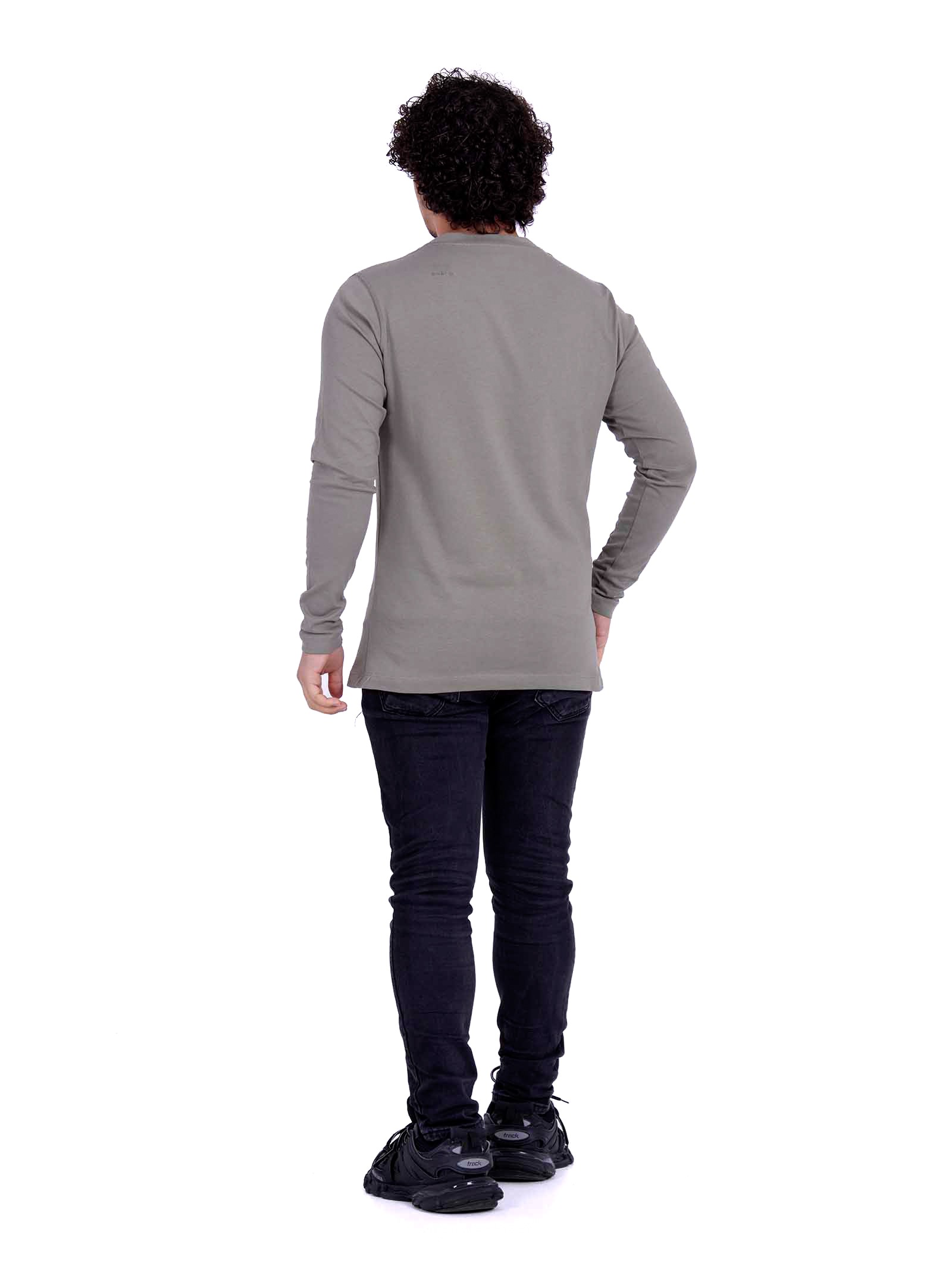 Long sleeve cotton T-Shirt Khaki