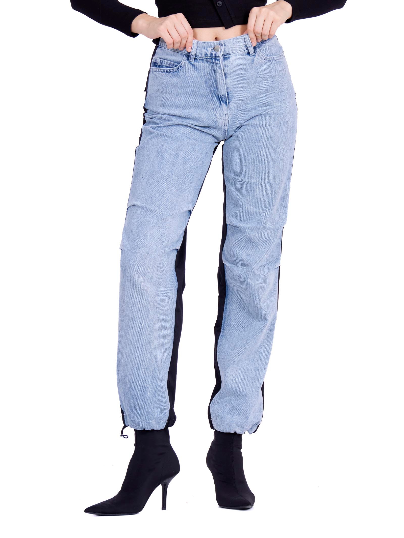 Double sided jeans Light Blue with black back side