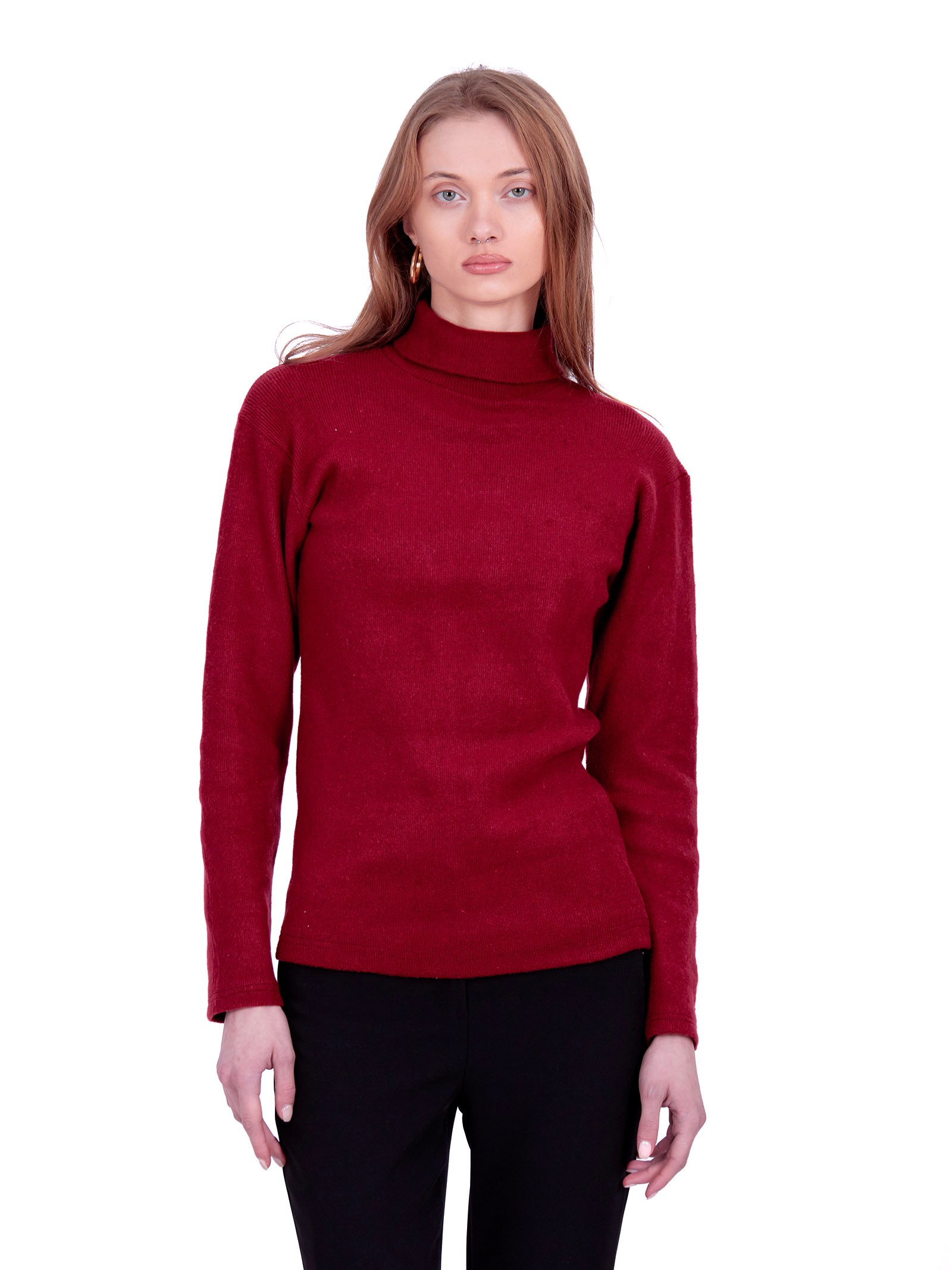 Unisex turtleneck Sweater Burgundy