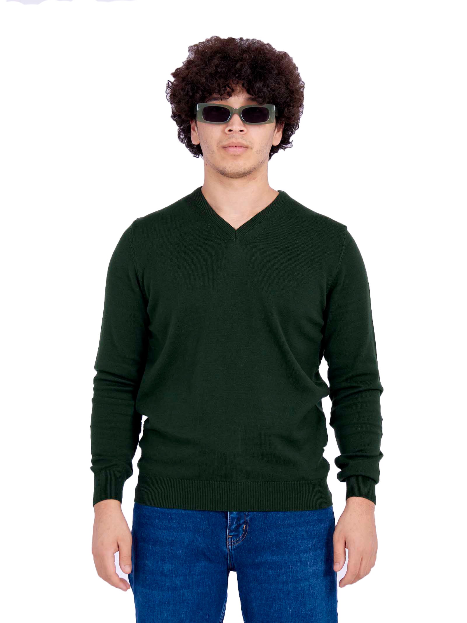 V-Neck Sweater Green