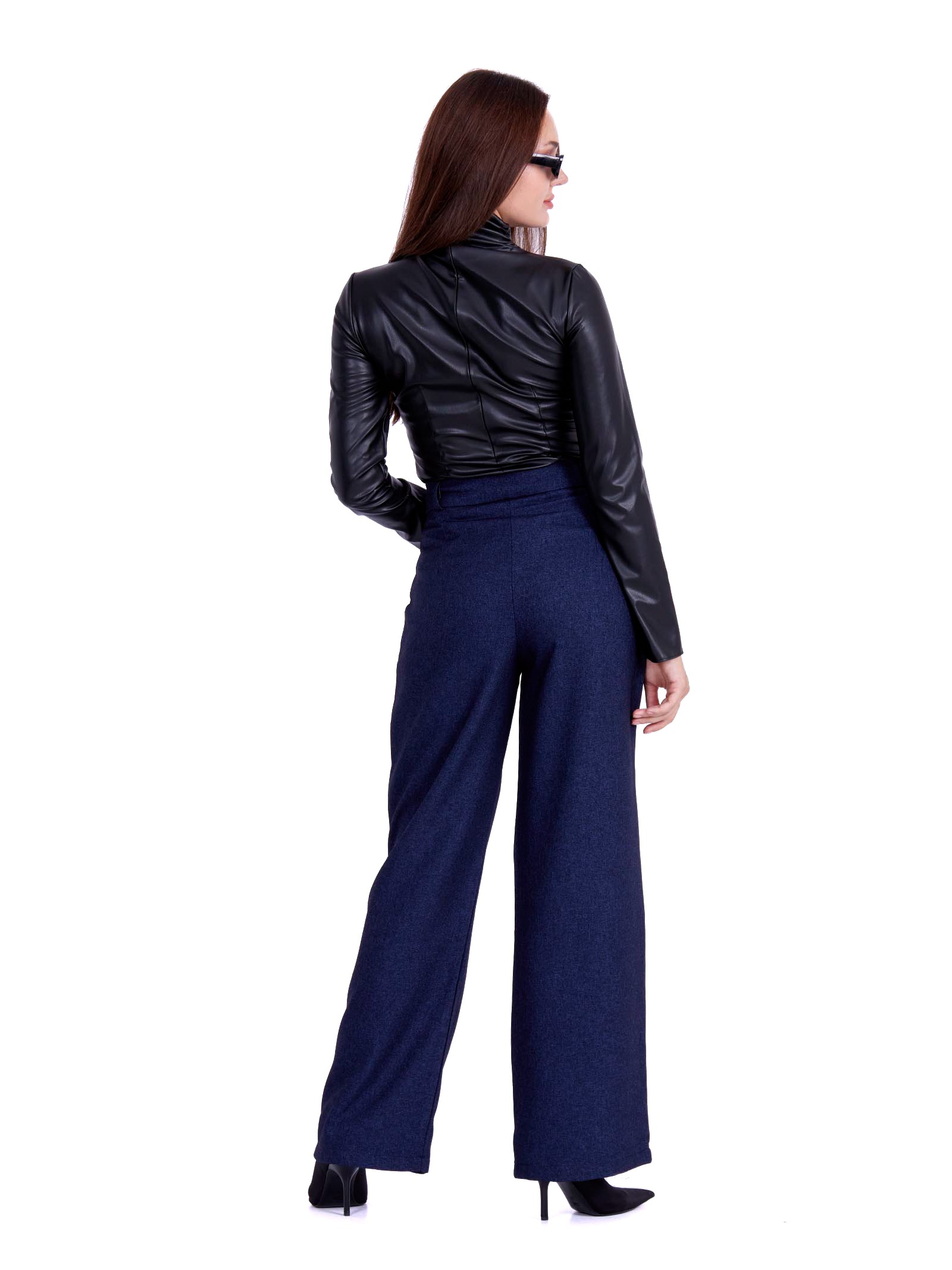 Wide leg classic Trousers Navy