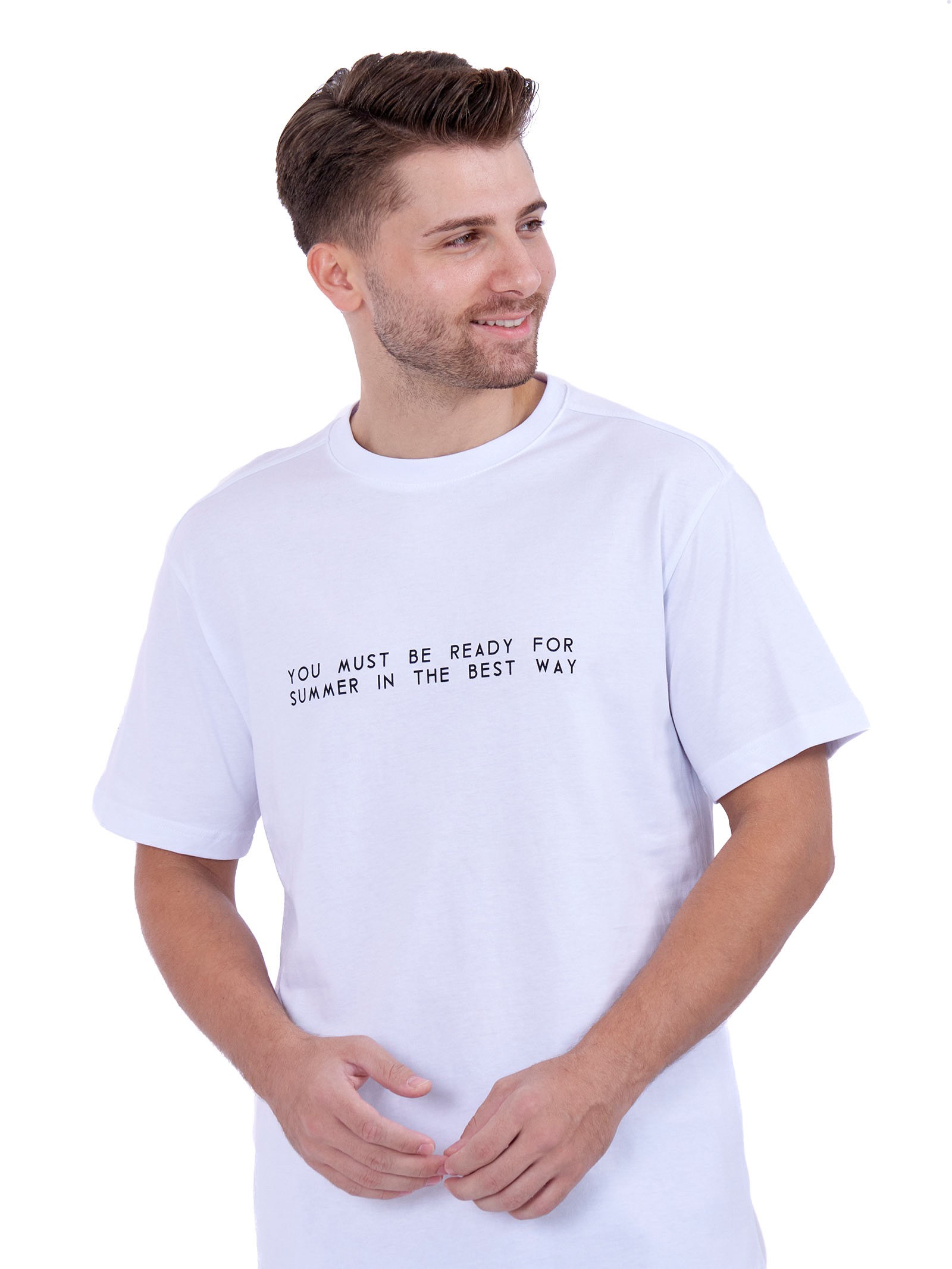 White Supreme T-Shirt with quote