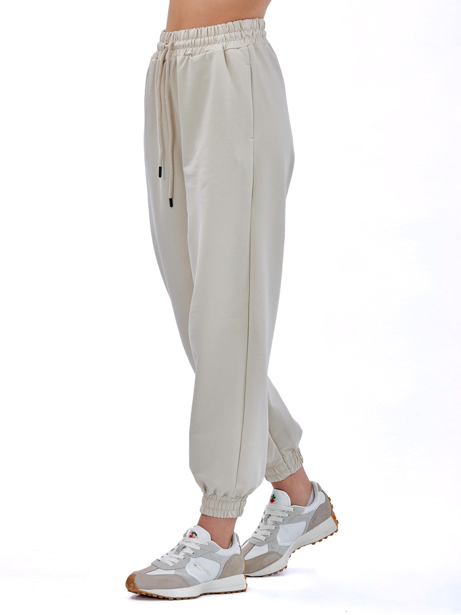 Joggers pants cotton Beige