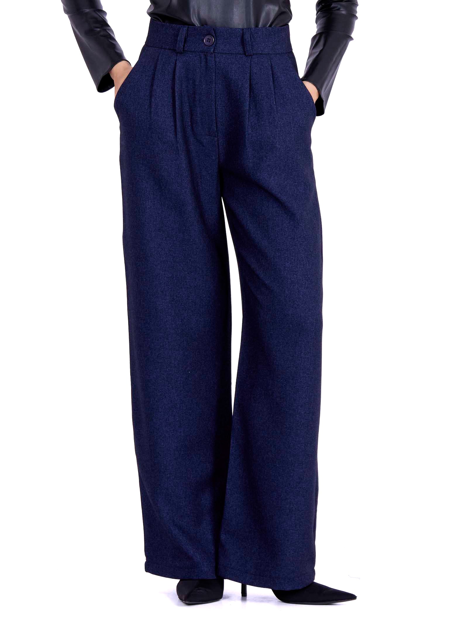 Wide leg classic Trousers Navy