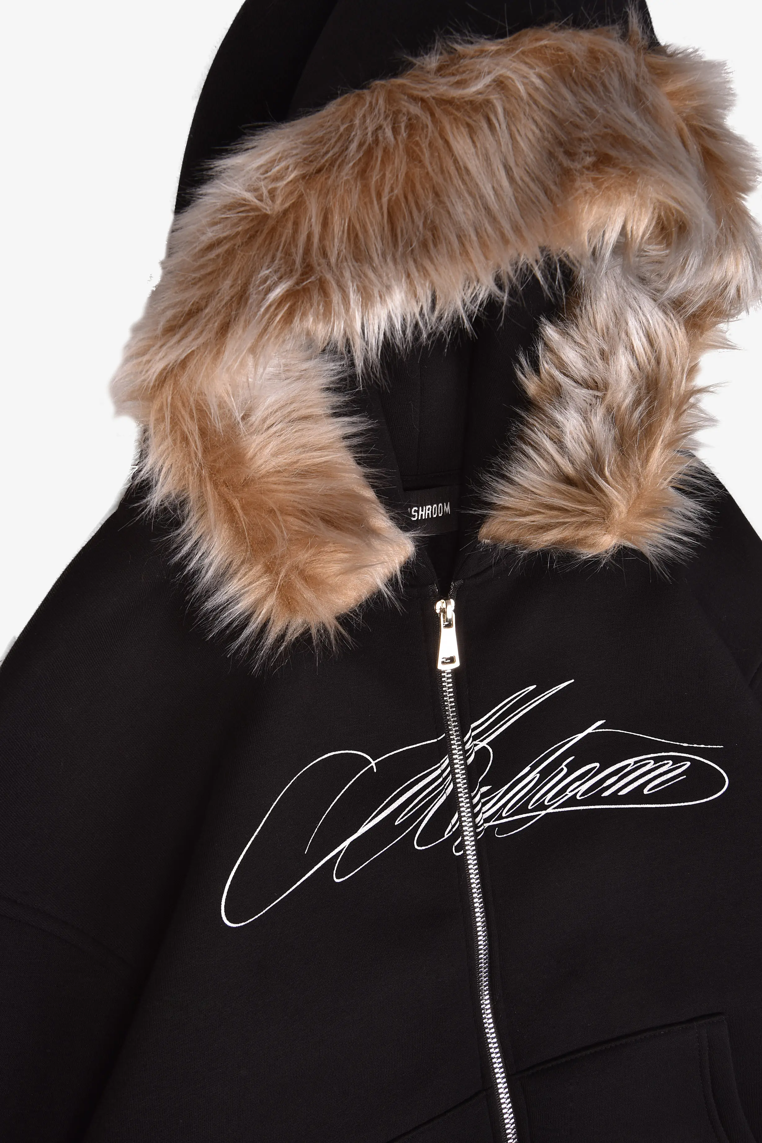 Mushroom Lynx Fur Zİp Hoodie