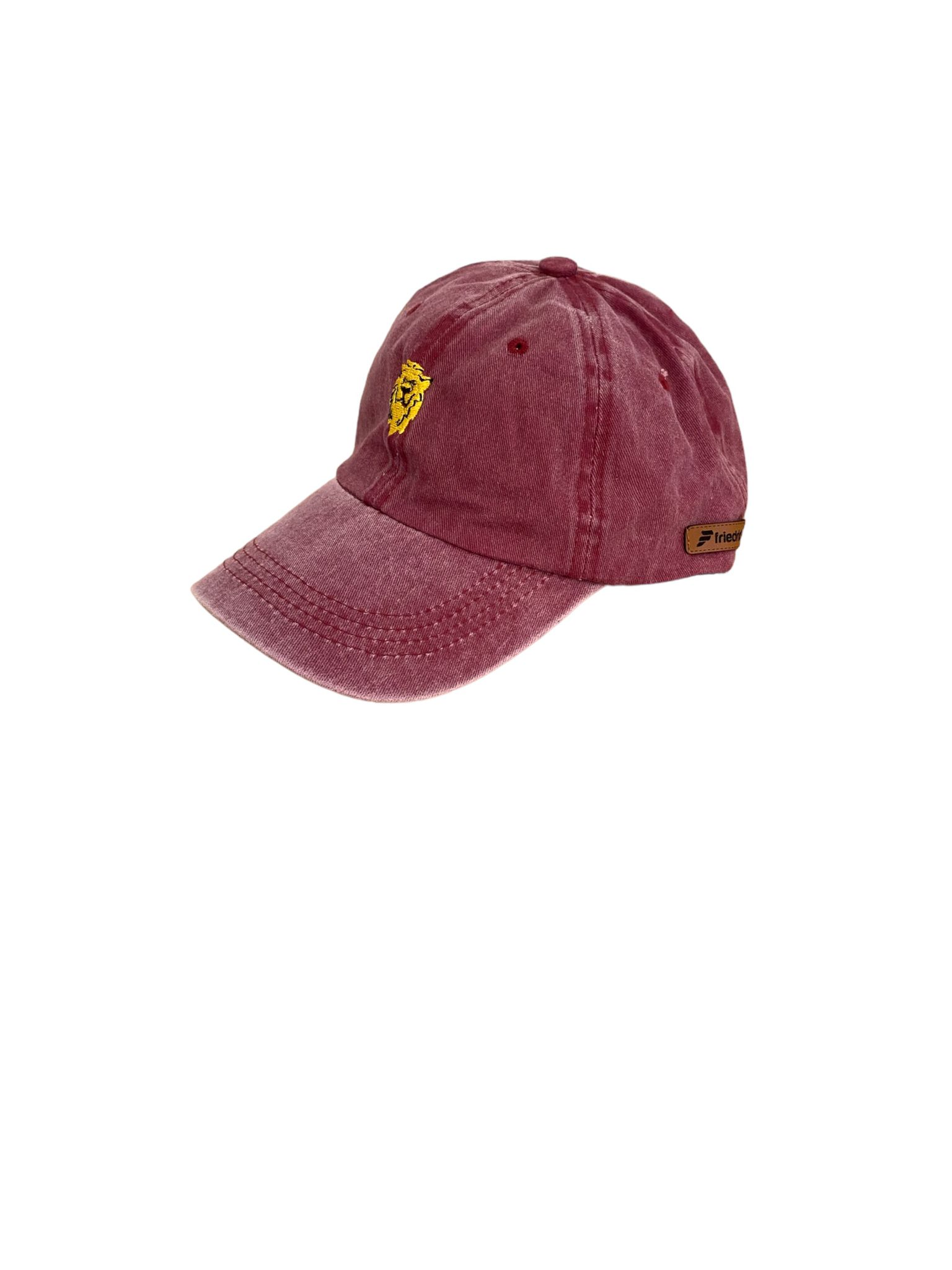 FRİEDRİCH PREMİUM YIKAMALI ASLAN DESENLİ KEP (BORDO)