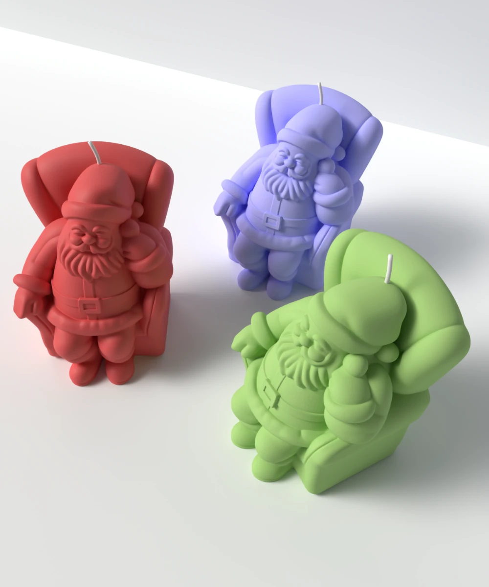 Noel Baba Mum Silikon Kalıp M1