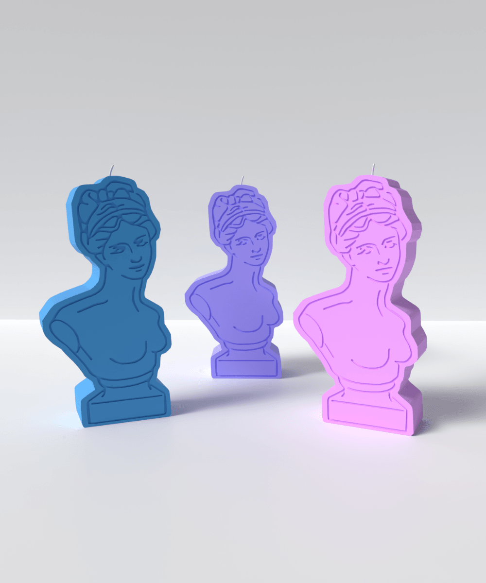 Venus candle silicone mold