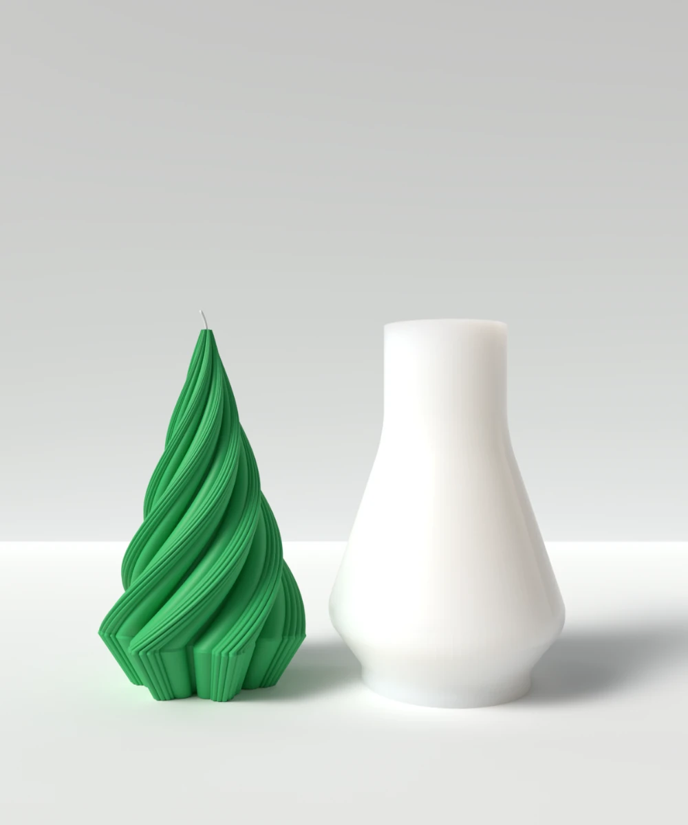 Desenli Ağaç mum Silikon kalıp