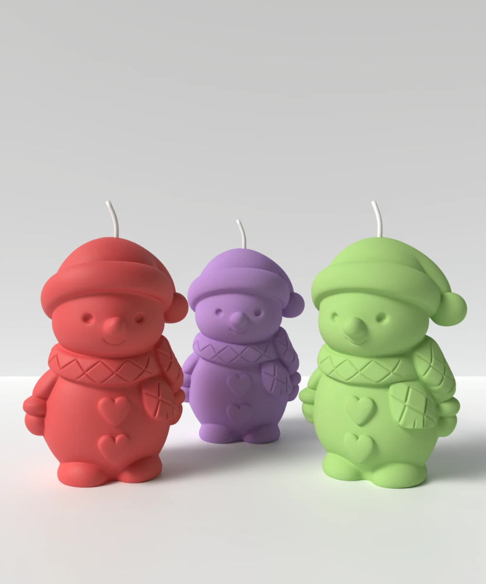 Kardan Adam Mum Silikon Kalıp