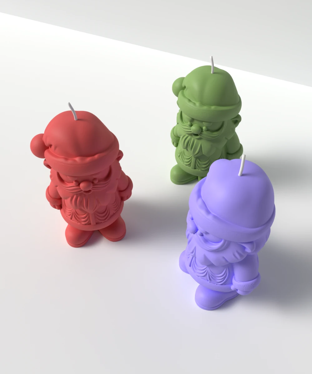 Noel Baba Mum Silikon Kalıp M3