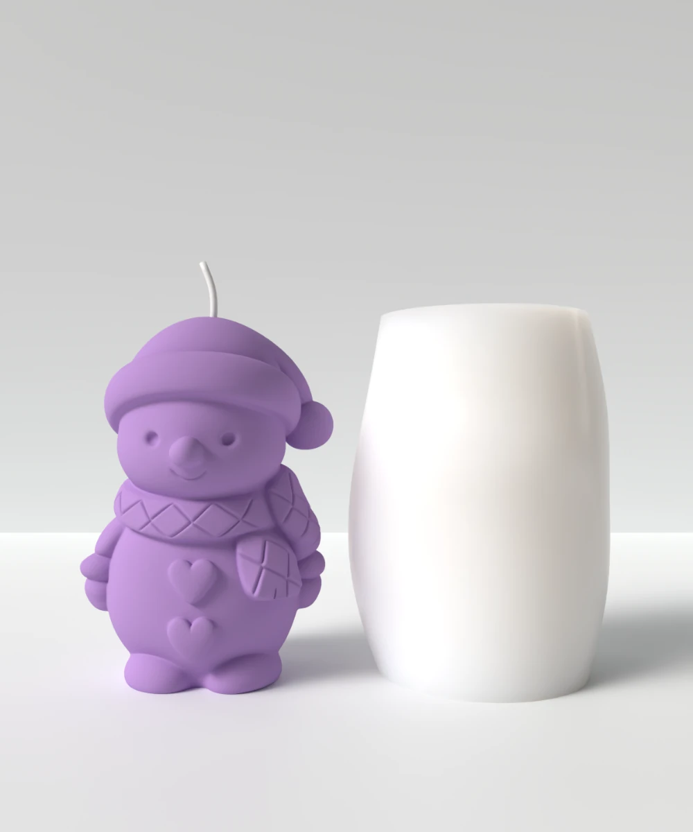 Kardan Adam Mum Silikon Kalıp