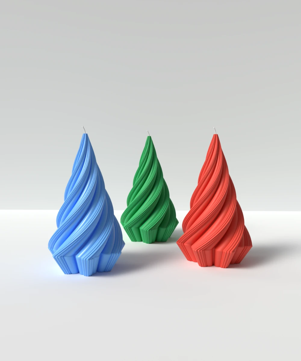 Desenli Ağaç mum Silikon kalıp