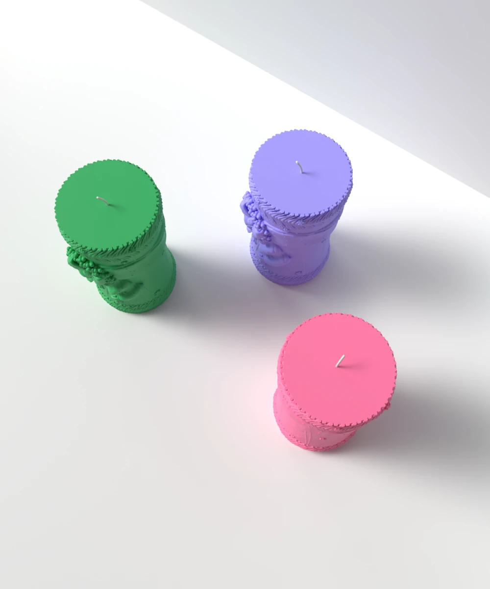 Yılbaşı Desenli Mum Silikon Kalıp