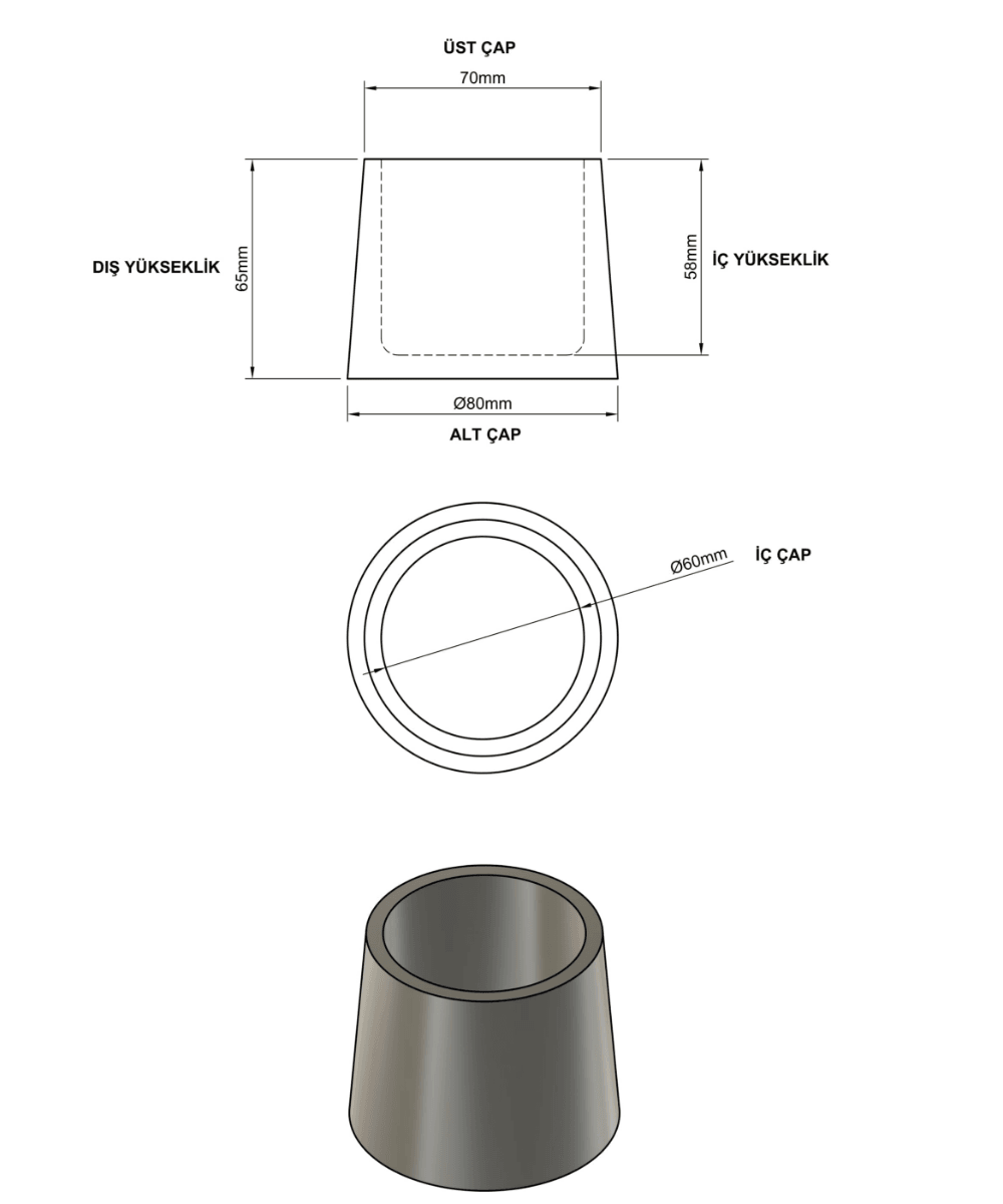 Mumluk Saksı Silikın Kalıp K19