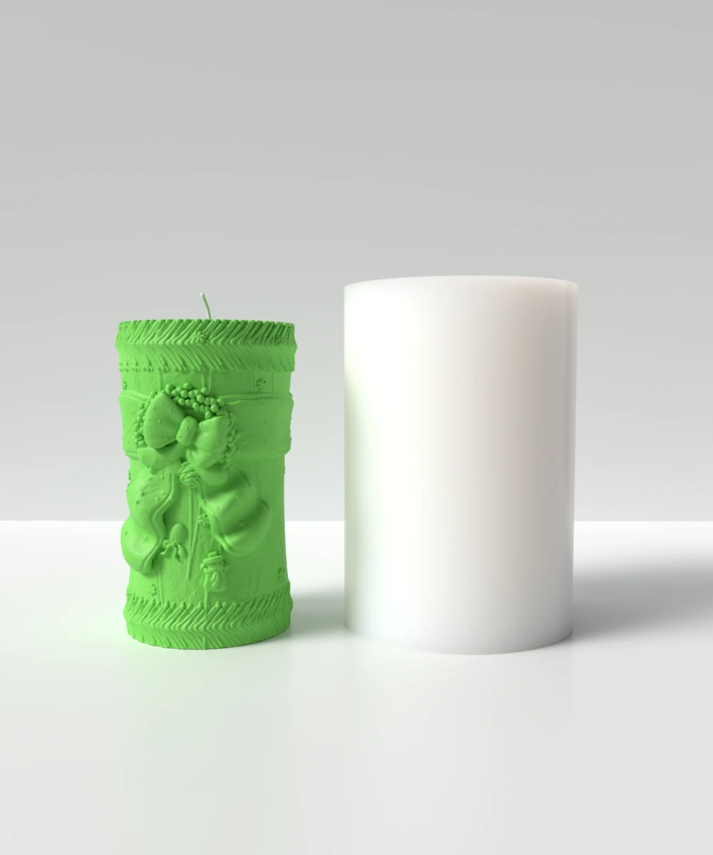 Yılbaşı Desenli Mum Silikon Kalıp