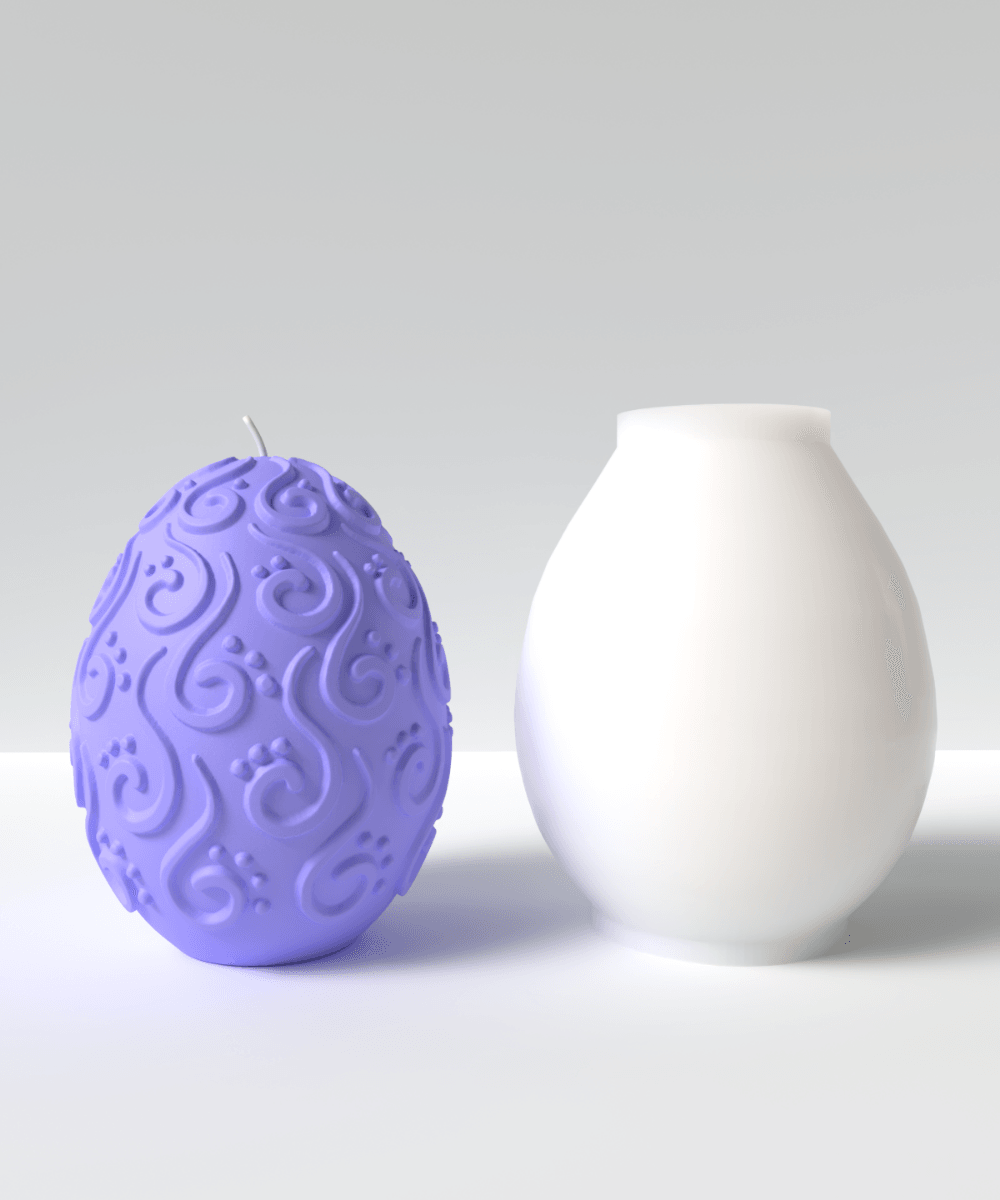 Paskalya Yumurtası Mum Silikon Kalıp M1