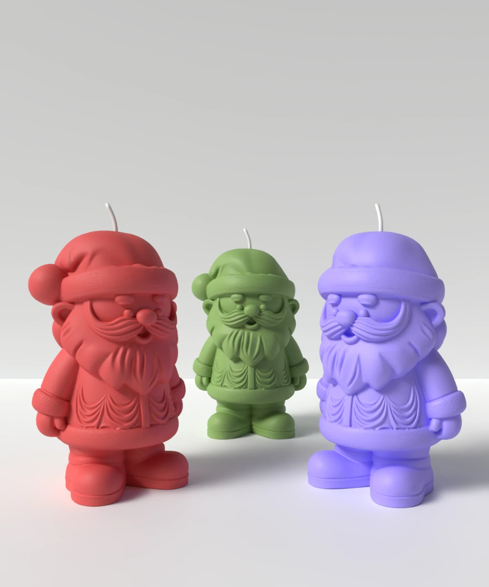 Noel Baba Mum Silikon Kalıp M3