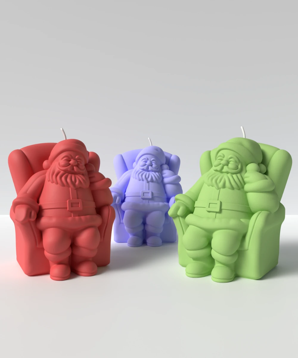 Noel Baba Mum Silikon Kalıp M1