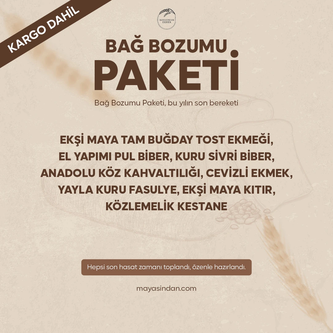 Bağ Bozumu Paketi (Kargo Bedava)