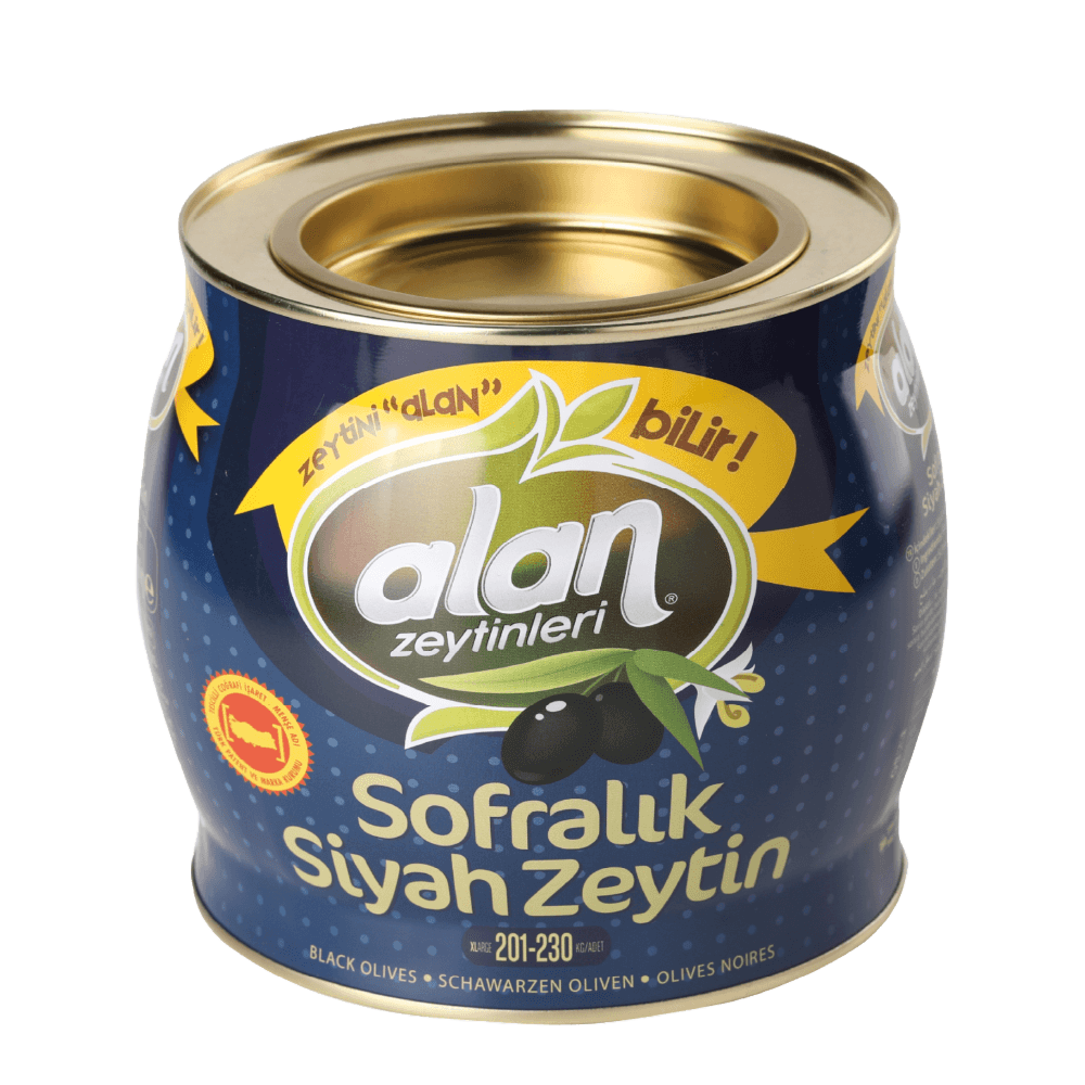 Gemlik Siyah Zeytin 201-230 XL Teneke 2 KG