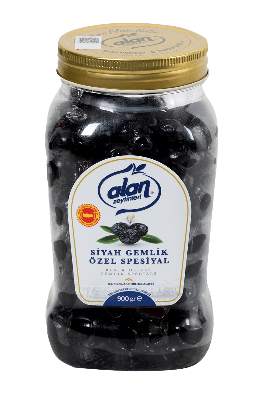 Gemlik Siyah Zeytin 201-230 XL Pet 900 Gr