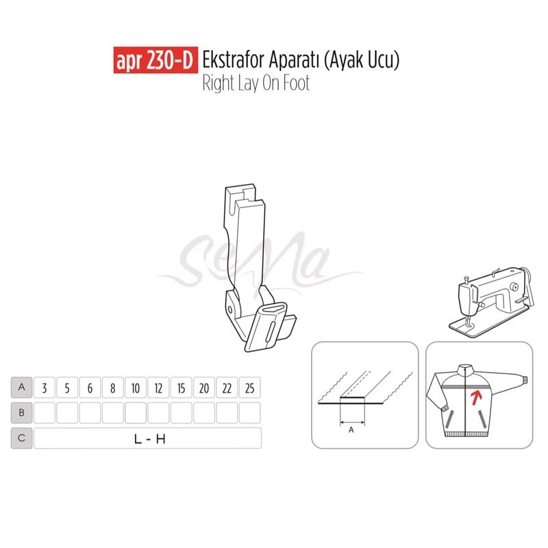 Ekstrafor Aparatı (Ayak Ucu) 6mm / APR 230-D