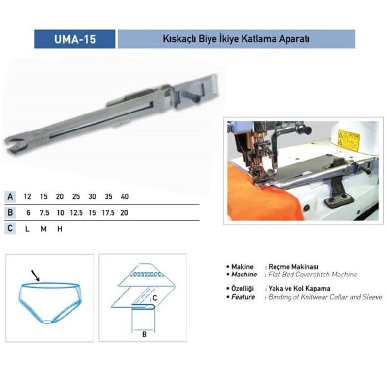 Bant Reçme İkiye Katlama Apara 22X11mm / UMA-15