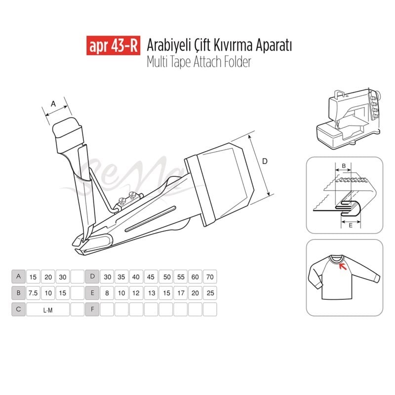 Arabiye Çift Kıvırma Apara 25x6mm / APR 43-R