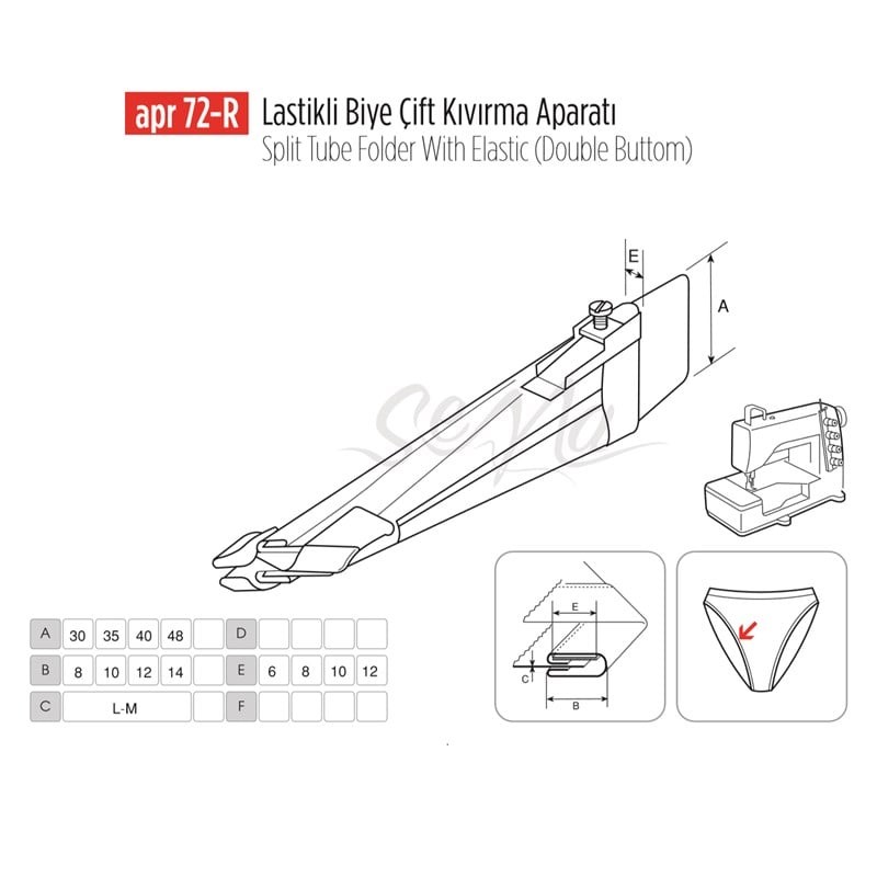 Lastikli Biye Çift Kıvırma Aparat 30-8mm/APR 72R