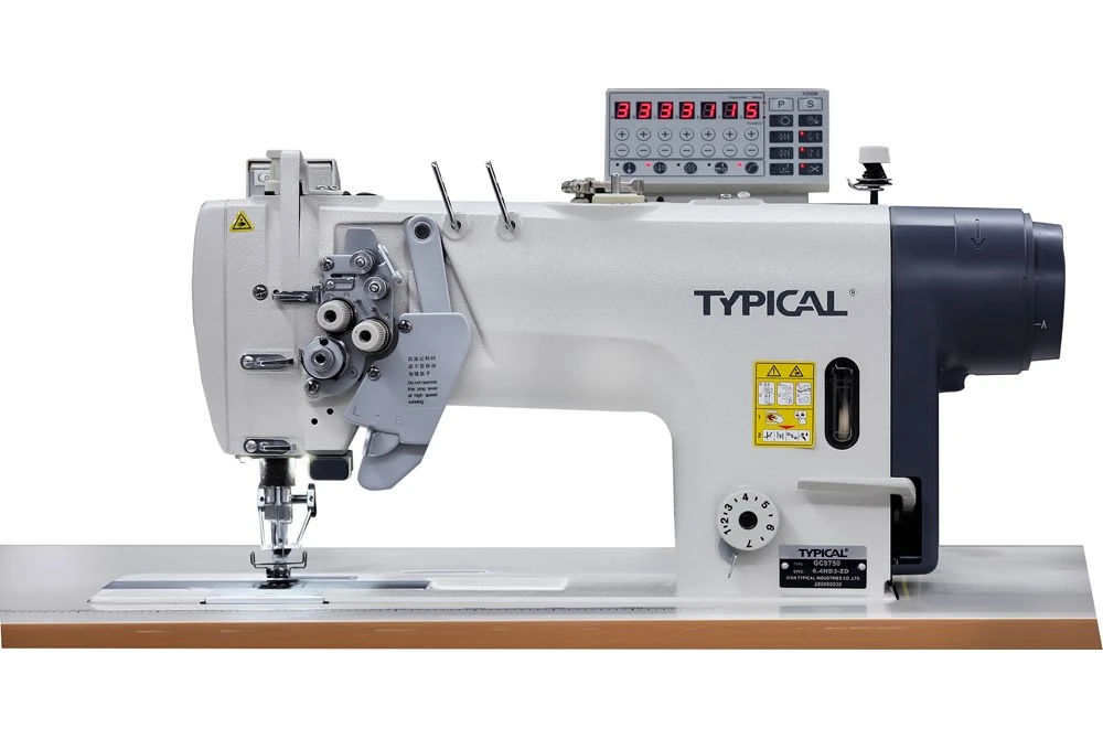 Typical GC 9750 MD / / HD3 Serisi İptalli Direct Drive Motorlu İğne Transportlu Büyük Mekik Elektronik Çift İğne Dikiş Makinası