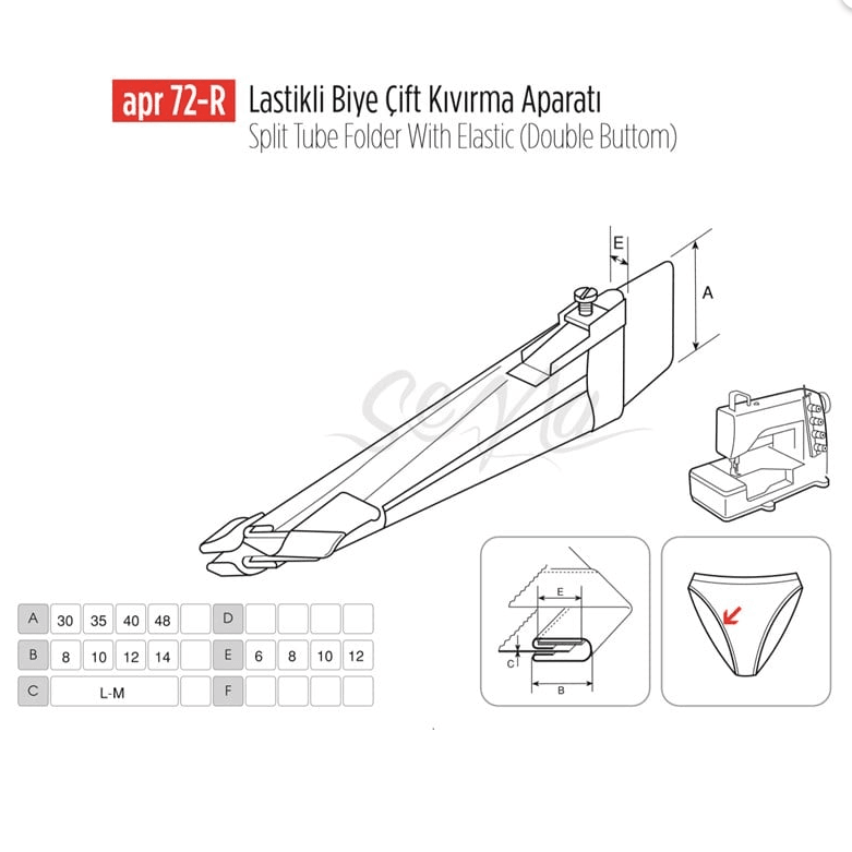 Lastikli Biye Çift Kıvırma Aparat 28-7mm/APR 72R