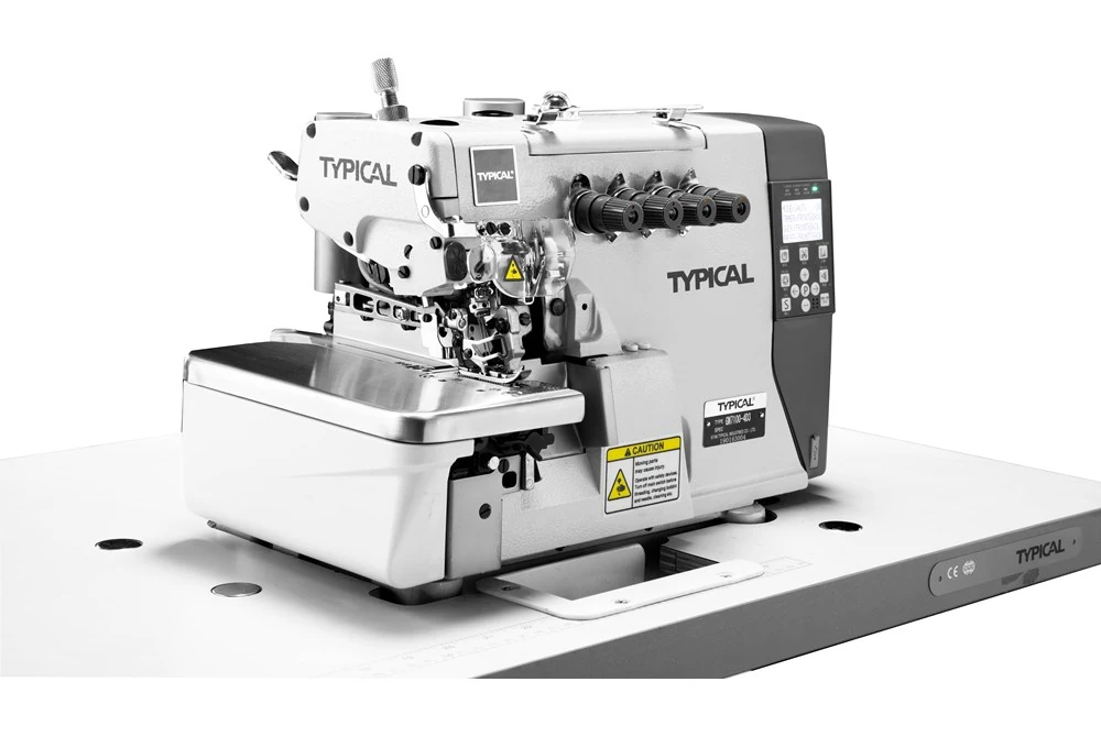 Typical GN 7100 D3 Serisi Elektrikli İplik Kesme ve Ayak Kaldırma Sistemli Akıllı Overlok Makinası