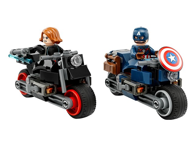 76260 Marvel Black Widow ve Kaptan Amerika Motosikletler