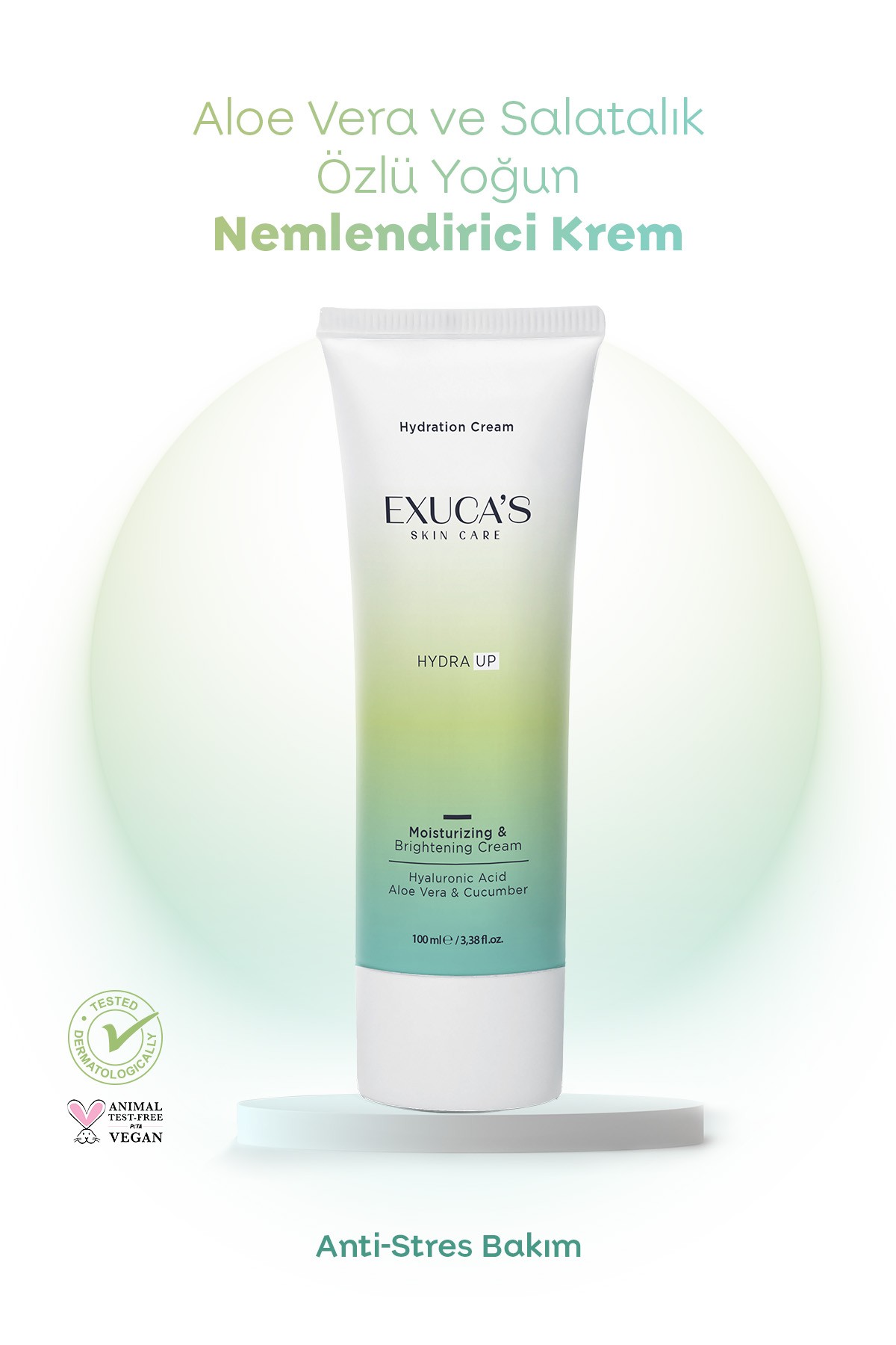 Aloe Vera Ve Salatalık Etkili Yoğun Nemlendirici El & Yüz Kremi 100 ml | Moisturizing & Brightening