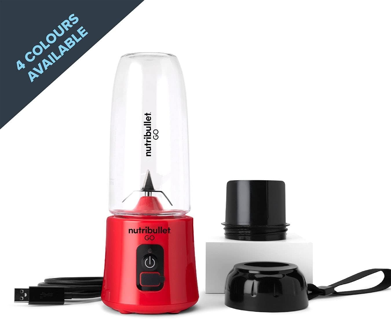 1635 GO Kablosuz Blender Taşınabilir ve Güçlü, 370 ml Tritan Kap, 70W Motor, 2000mAh Pil