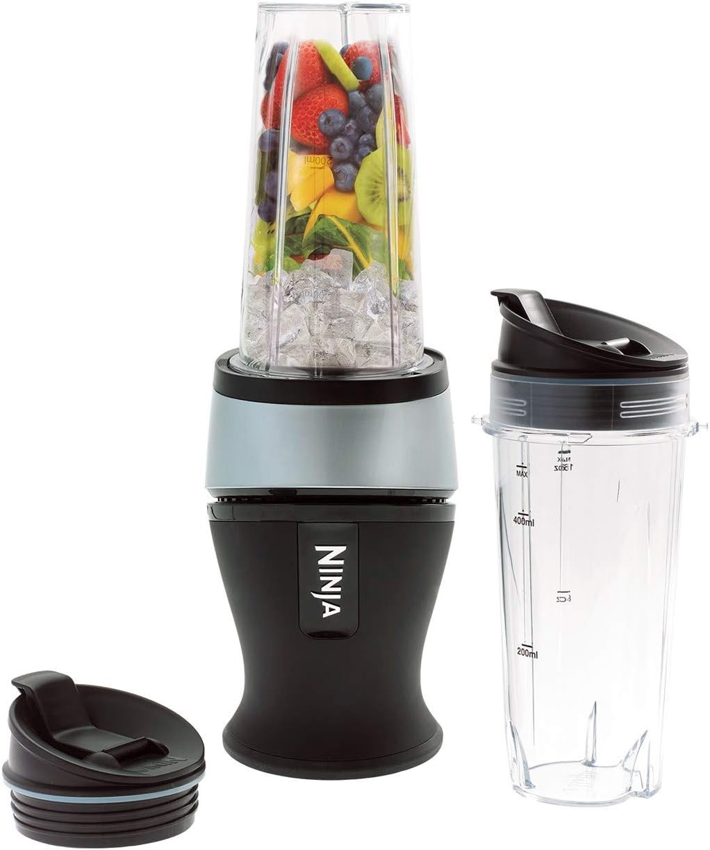 İnce Blender ve Smoothie Makinesi, 2x 470ml Bardak, Buz Kırma, Kişisel Blender