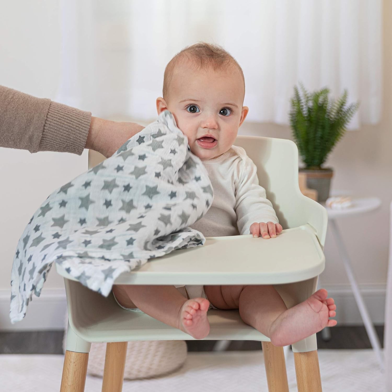 Musy Kareler 3'lü Paket, %100 Pamuklu Muslin Bebek Bezleri, Yumuşak ve Hafif