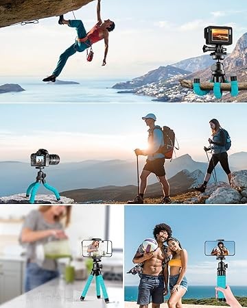  Bluetooth Uzaktan Kumanda ve Telefon Tutucu ile Mini Cep Telefonu Tripod